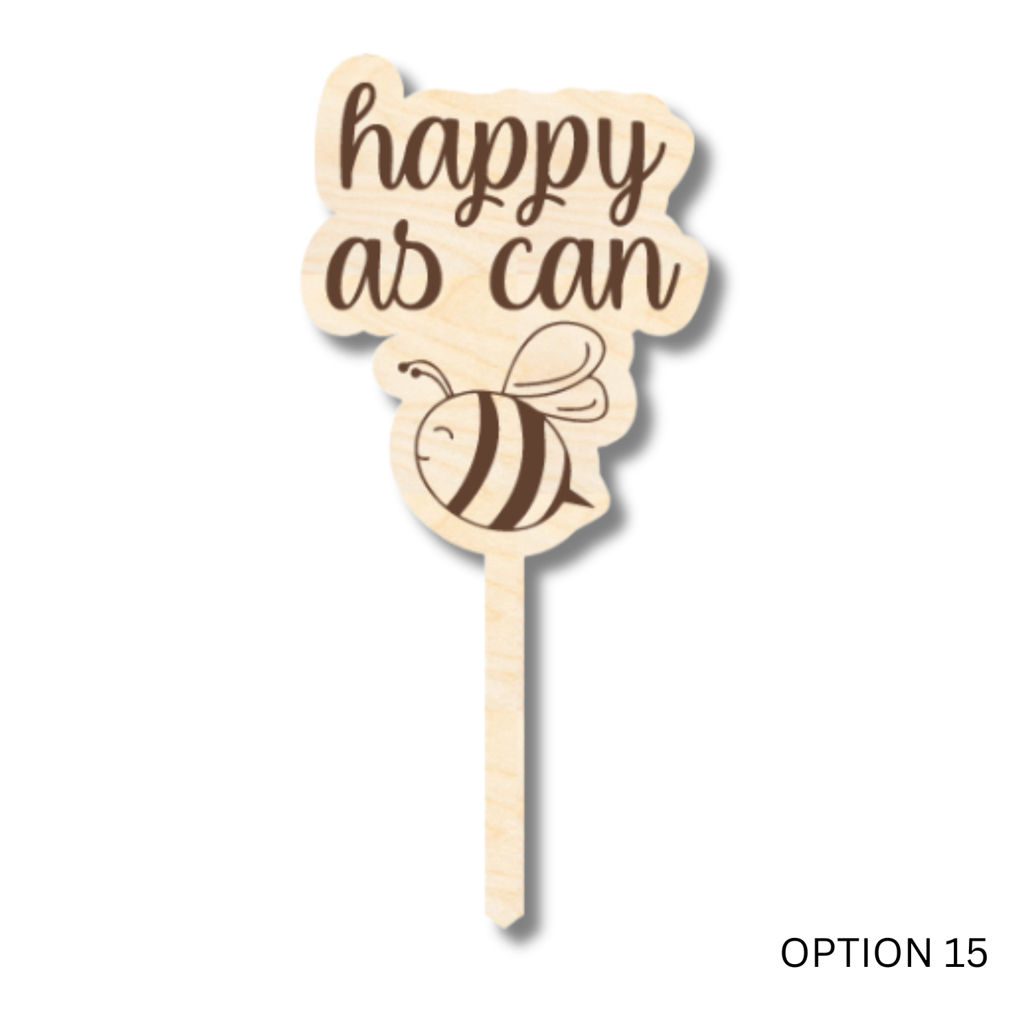 Unfinished Wood Funny Plant Stakes | 24 Options | 5" Tall | 1/8" Wood | Wood Craft Cutout