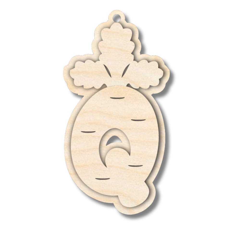 Unfinished Wood Layered Letter Carrot Tags | A-Z | 3 Piece | 6" Tall | 1/8" Wood | Wood Craft DIY