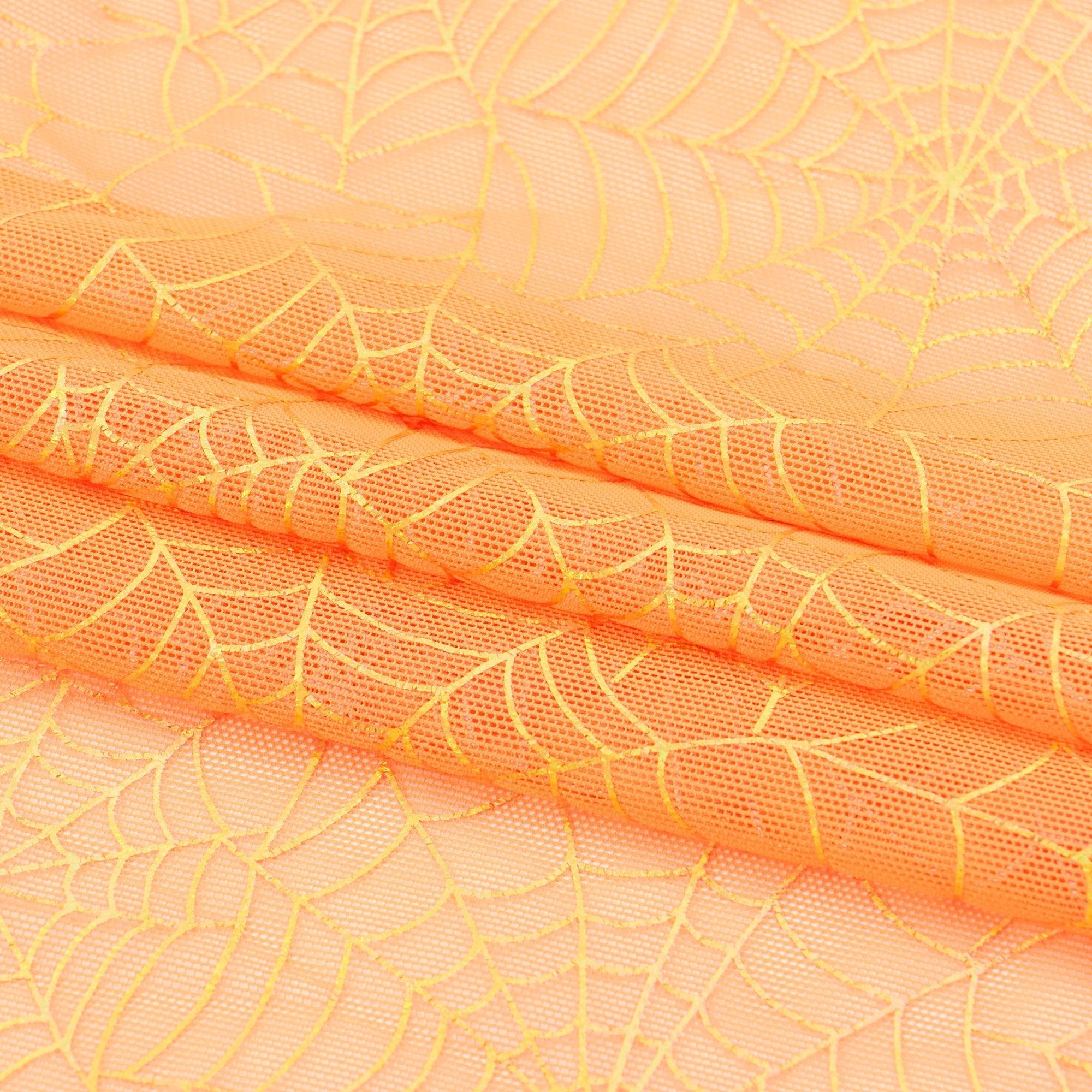 Spiderweb Foiled Mesh Spandex Fabric | Blue Moon Fabrics