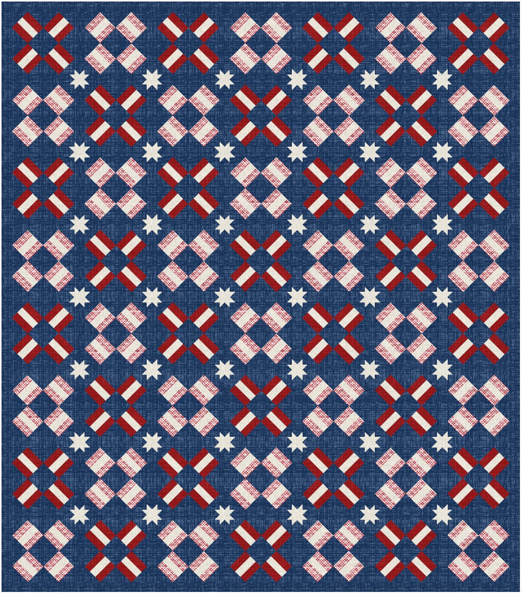 4th of July Night Sky Quilt Pattern - Paper Print Mailed Version