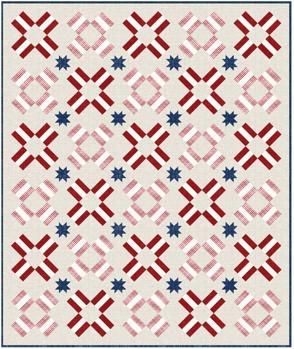 4th of July Night Sky Quilt Pattern - Paper Print Mailed Version