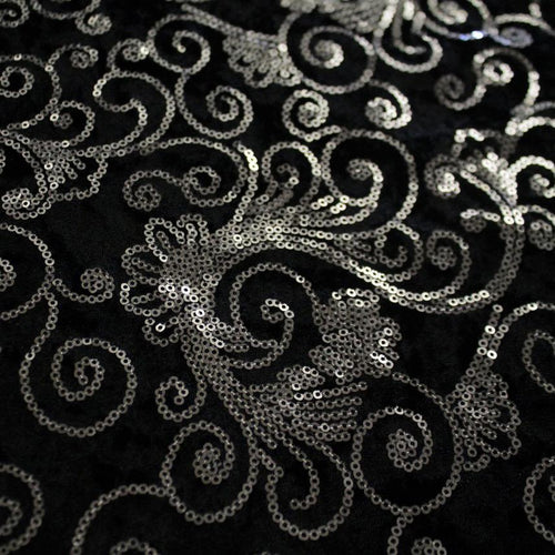 Aria Stretch Velvet Sequin Fabric | Blue Moon Fabrics