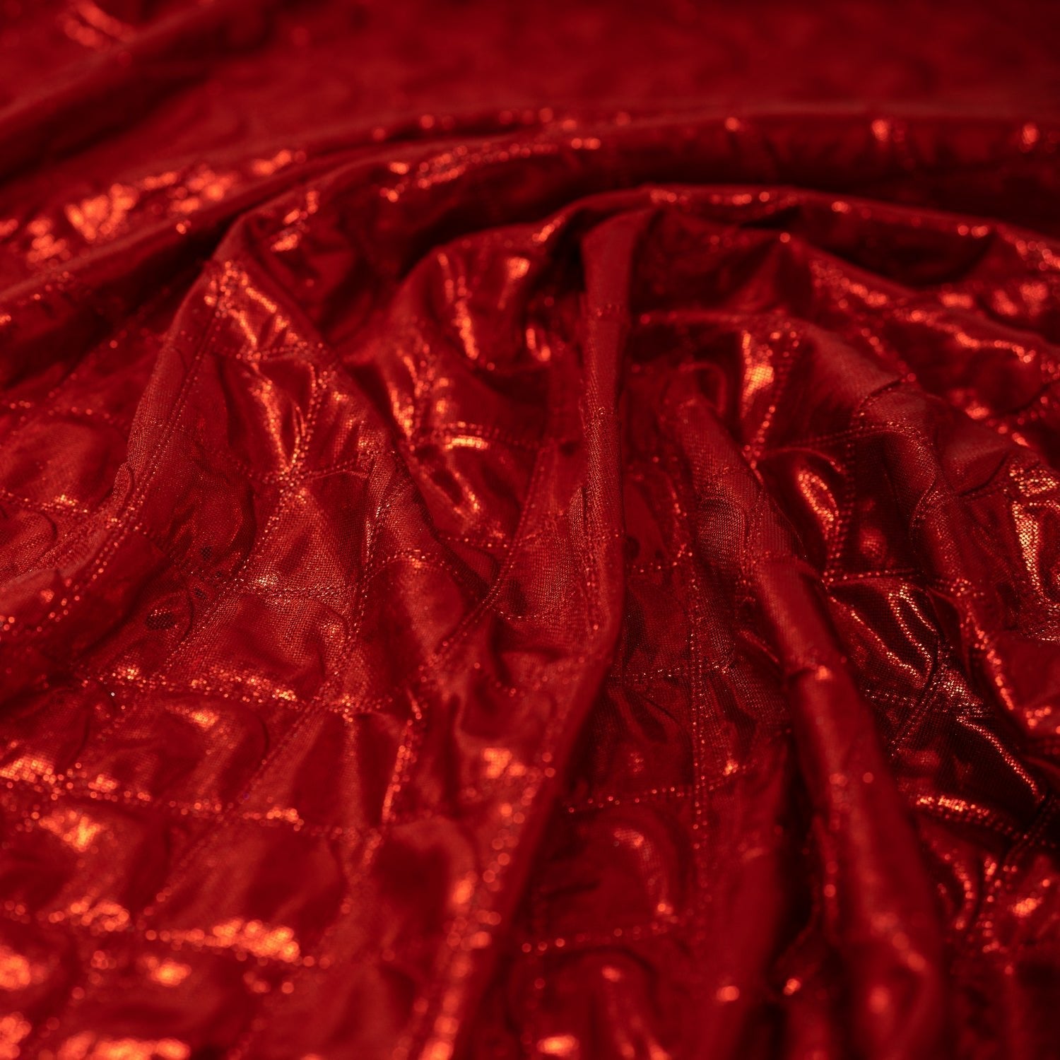 Betty Embossed Metallic Polyester Fabric | Blue Moon Fabrics