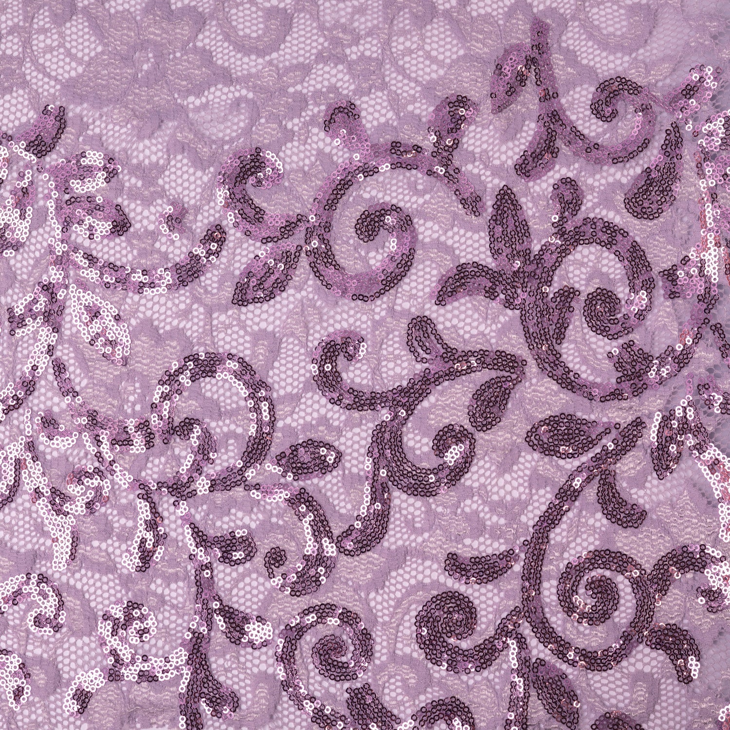 Cottage Garden Stretch Lace Sequin Fabric | Blue Moon Fabrics