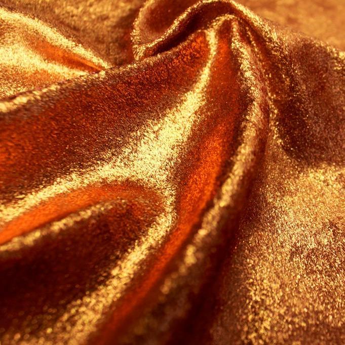 D Isis Foiled Stretch Velvet Fabric | Blue Moon Fabrics