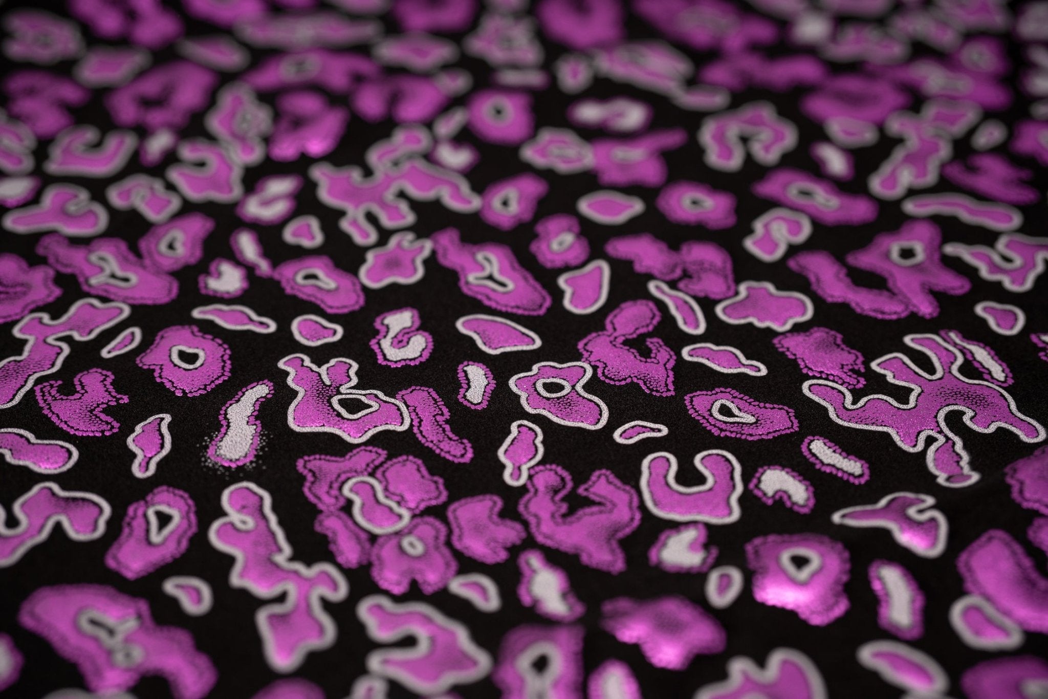 Leo Party Foil Printed Spandex Fabric | Blue Moon Fabrics
