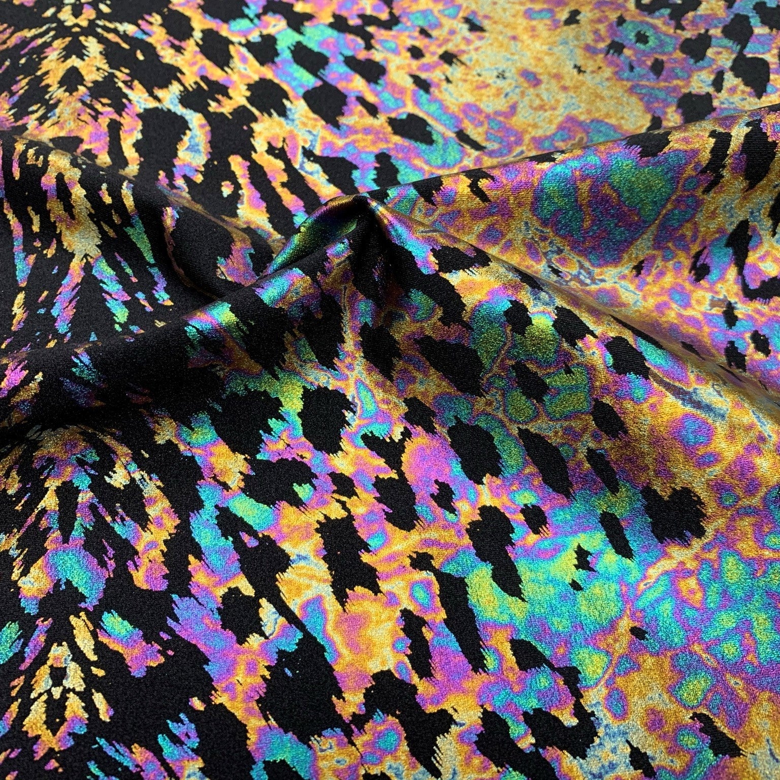 Naga Foil Printed Spandex Fabric | Blue Moon Fabrics