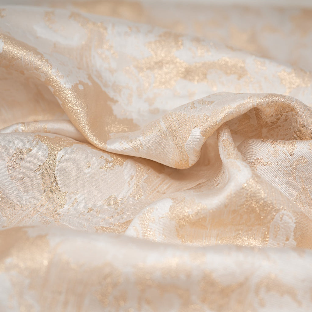 Peachy Clouds Metallic Brocade Fabric | Blue Moon Fabrics