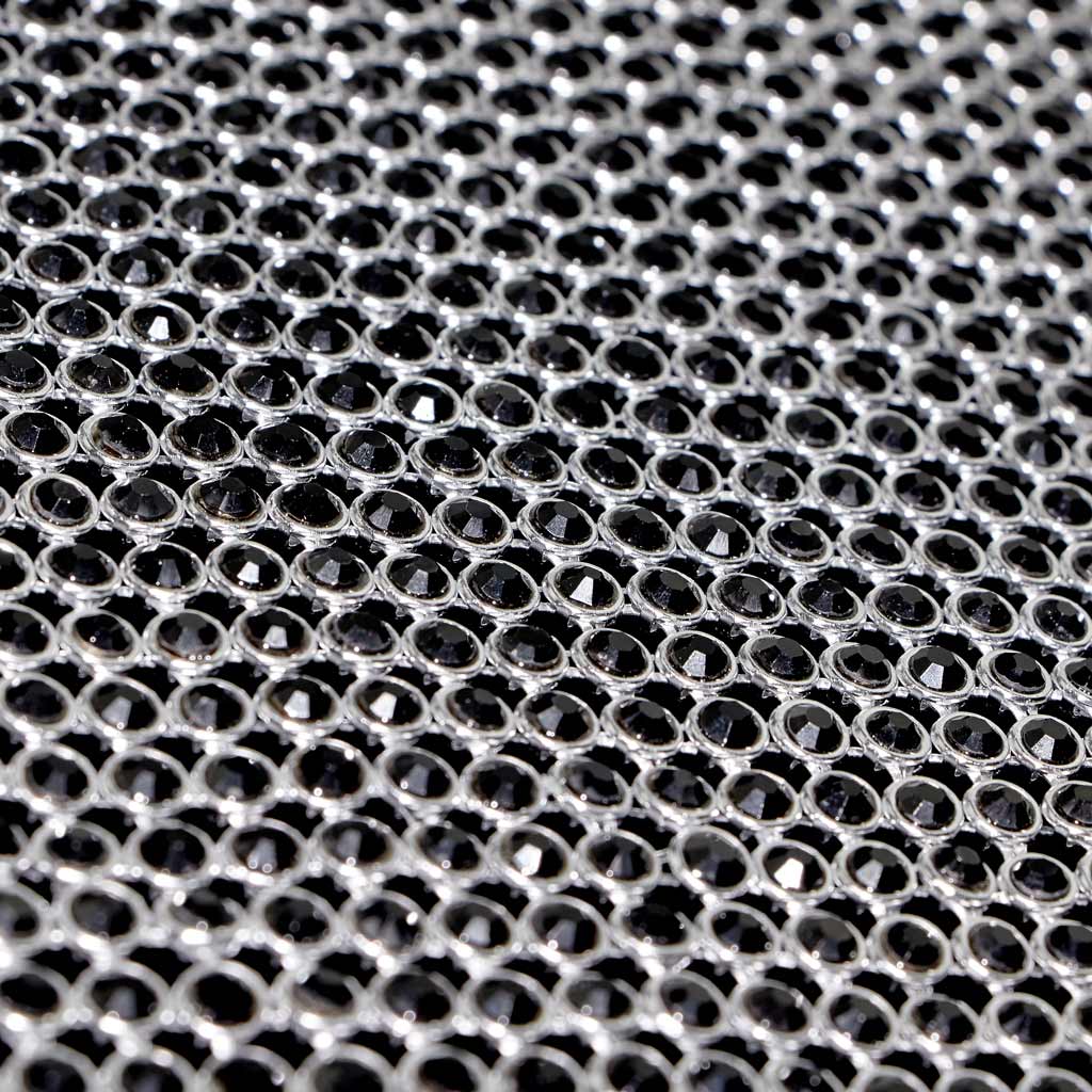 Rhinestone Aluminum Scale Mesh | Blue Moon Fabrics
