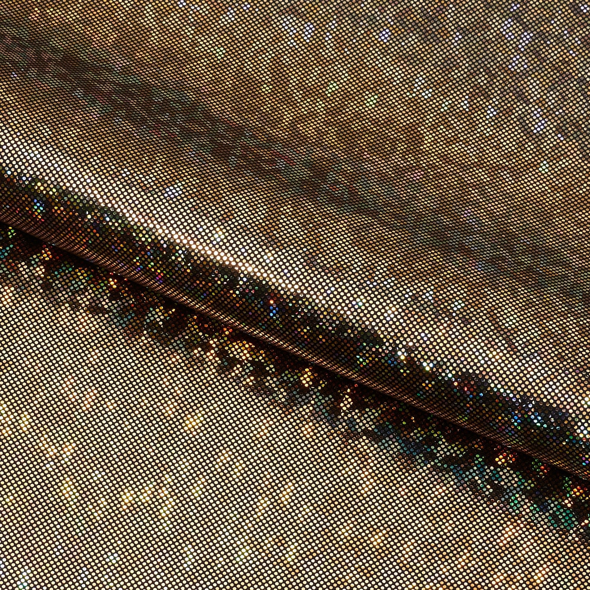 Shattered Glass Foiled Spandex Fabric | Blue Moon Fabrics