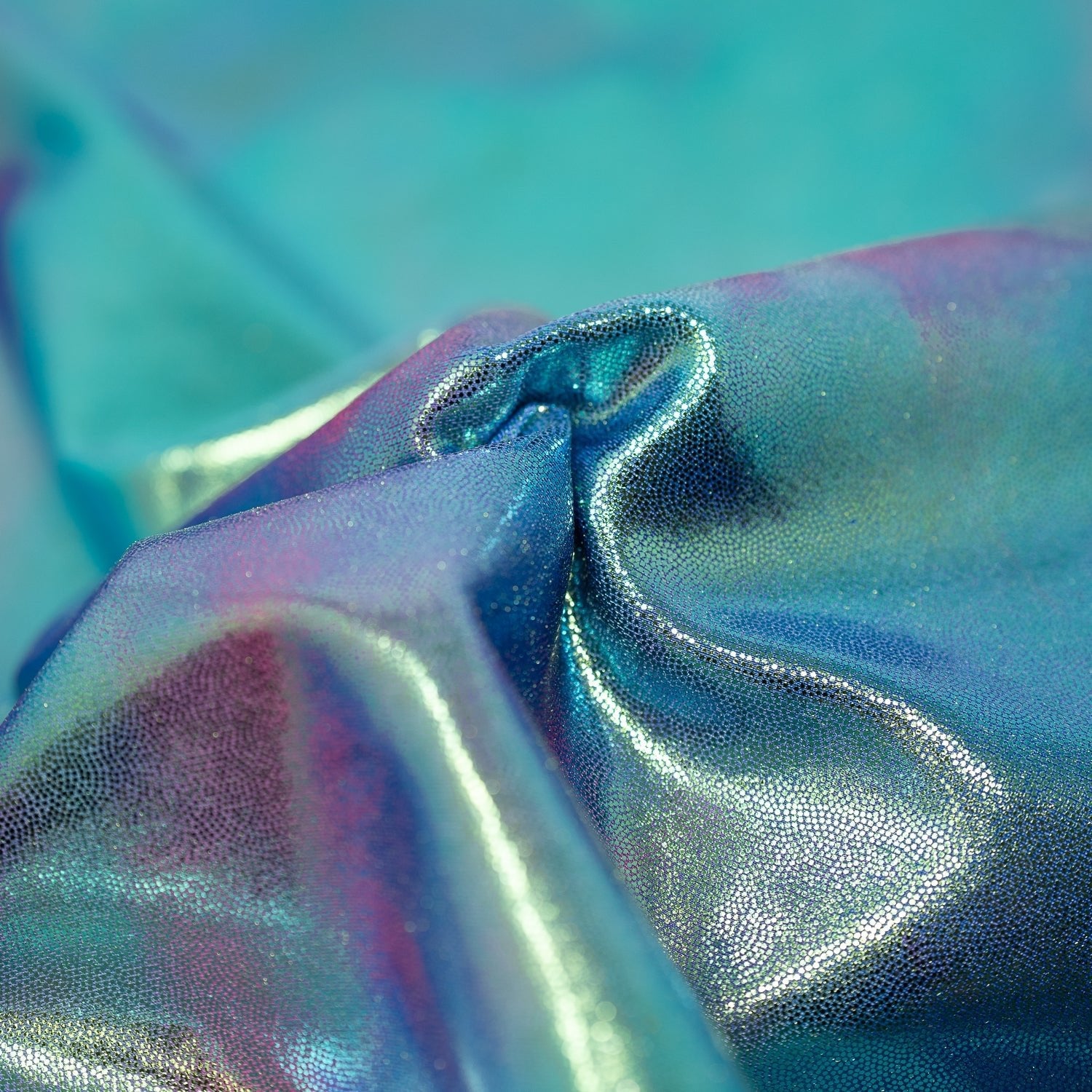 Snow Cone Foiled Spandex Fabric | Blue Moon Fabrics
