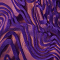 Sonic Swirl Embossed Foiled on Stretch Velvet Fabric | Blue Moon Fabrics