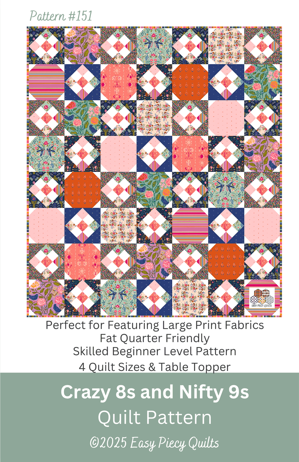 Crazy 8s & Nifty 9s Pattern, Paper Version