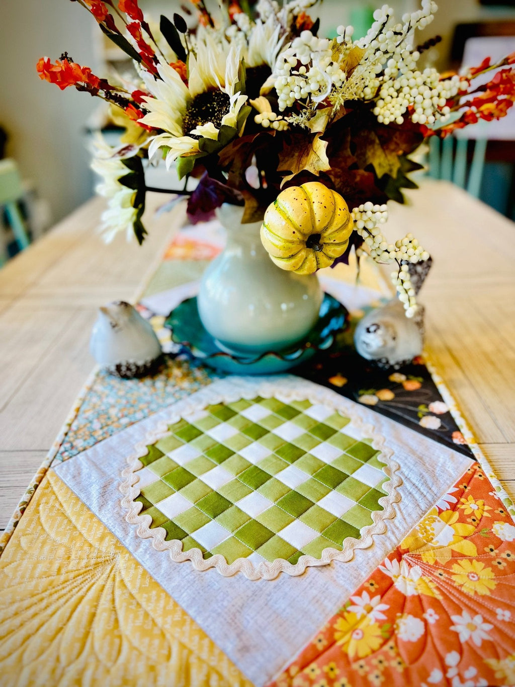 Easy as Pie Quilted Table Runner - Pattern Paper Print Version