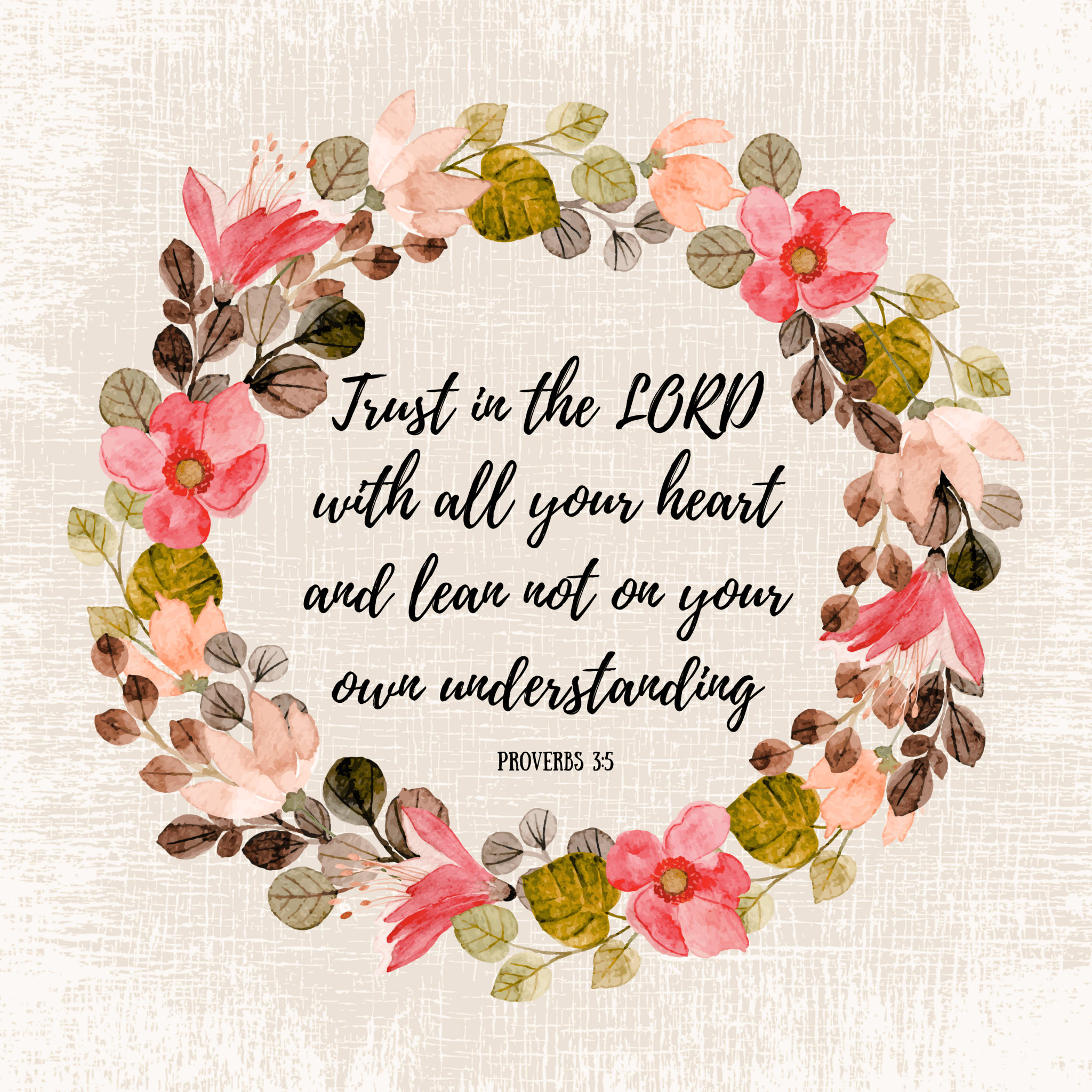 6" Bible Verse Fabric Panel