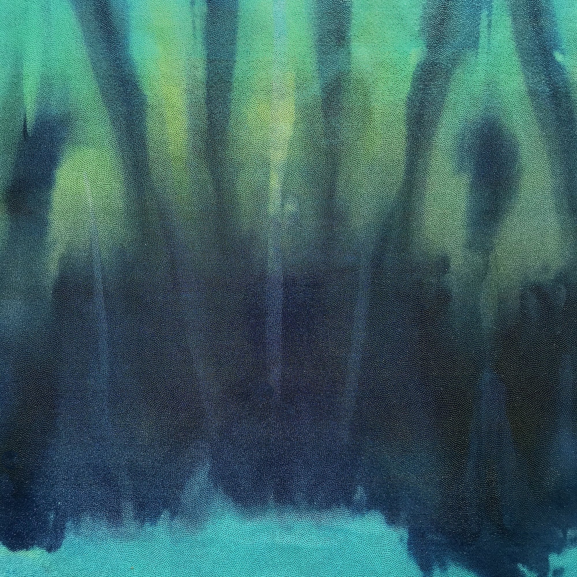 Midnight Blue Tie Dyed Foiled Spandex Fabric | Blue Moon Fabrics