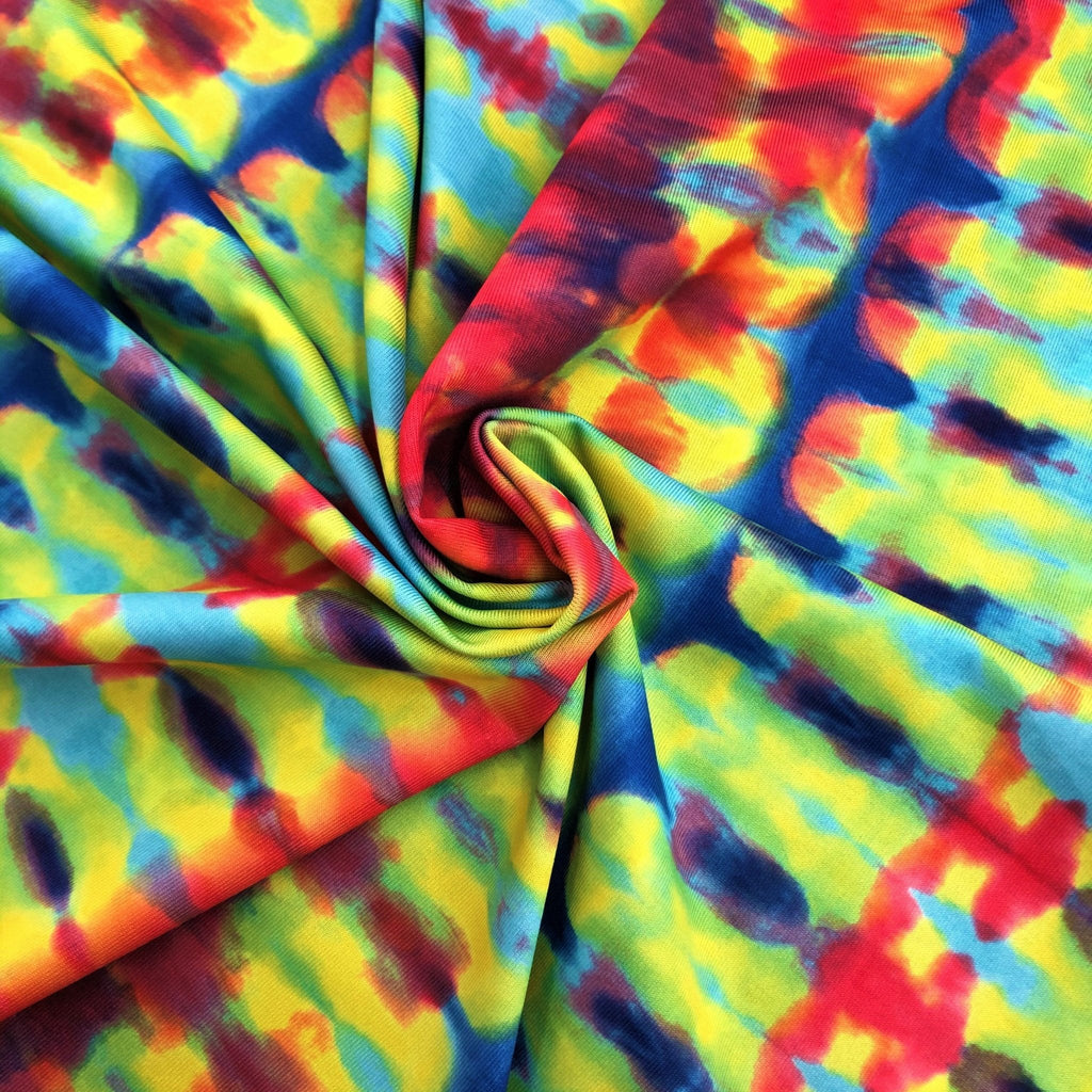 Summer Vibes Double Sided Printed Spandex Fabric | Blue Moon Fabrics