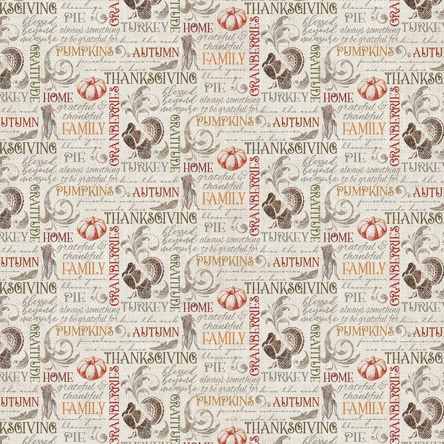 Turkey Time Fabric Collection - Benartex