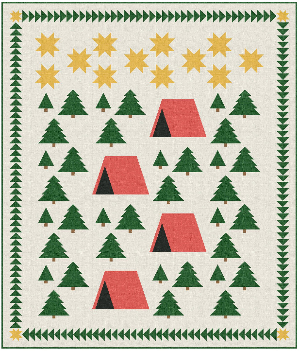 Woodland Camping Adventure Quilt Pattern - Paper Print Version